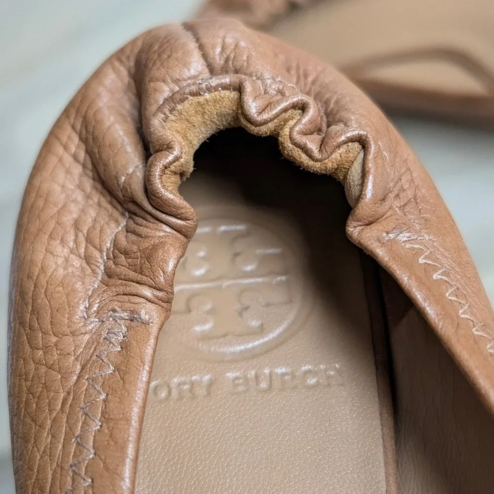 TORY BURCH Claire Leather Ballet‎ Flats Women's Size 7